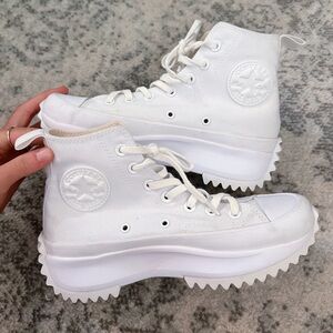 White Platform Converse